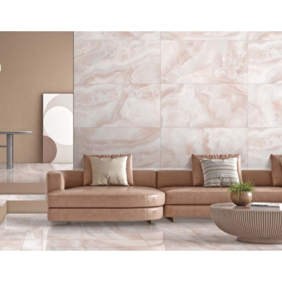 Πλακάκι Alabaster Rose 60Χ120 Όνυχας Ροζ Γυαλιστερό Rettificato